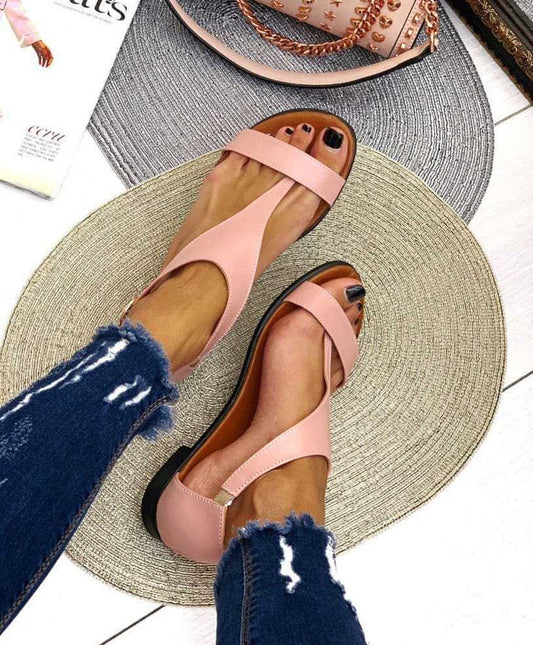 Sandalias Cómodas Talla Grande 40-43 con Hebilla para Mujer