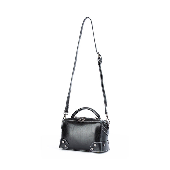 Bolso Mensajero de Cuero para Mujer - Cartera Portátil Elegante