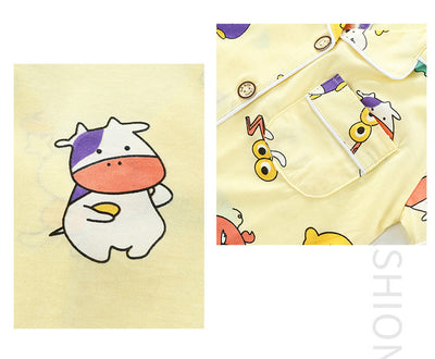 Pijama Infantil Estilo Coreano de Algodón con Cuello - Image 21