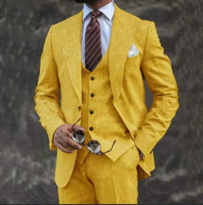 Traje Ejecutivo Tres Piezas Rosa Claro para Hombre - Estilo Europeo y Americano - Image 10
