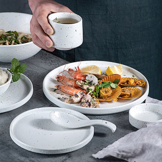 Juego de Vajilla de Porcelana: Platos y Cucharas para Comedor - Image 24