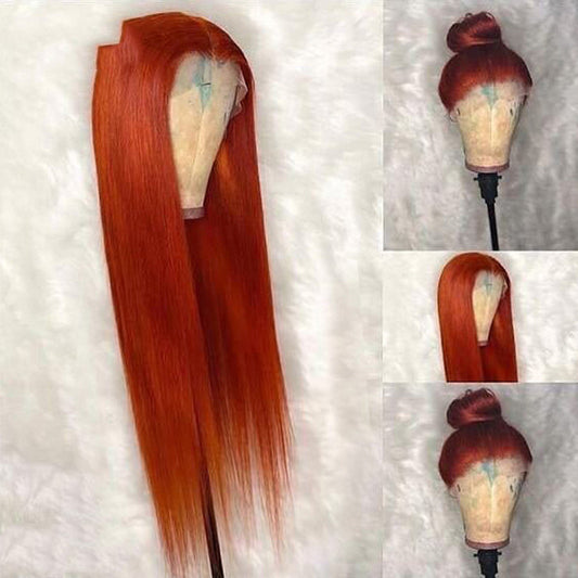 Peluca Lacia Naranja Oscuro - Cabello Sintético Premium - Image 2