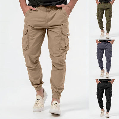 Pantalones Cargo Hombre con Bolsillos Tridimensionales Diseño Liso - Image 28