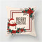 Funda de Almohada Cuadrada con Muñeco de Nieve Navideño