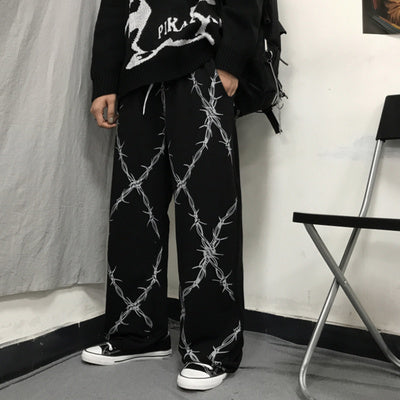 Pantalones Rectos Casual Estampado Oscuro - Image 2