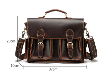 Bolso de Cuero Crazy Horse Vintage para Hombre - Piel de Res Premium - Image 15