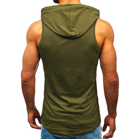Sudadera Deportiva sin Mangas con Estampado de Letras para Hombre - Image 3