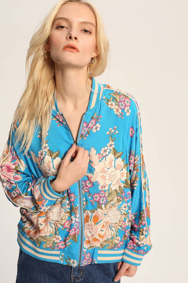 Chaqueta Estampada de Algodón Europeo para Primavera y Verano
