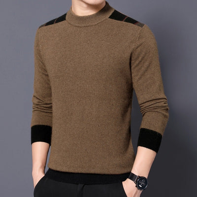 Suéter Cuello Alto Reversible de Terciopelo Manga Larga para Hombre - Image 2