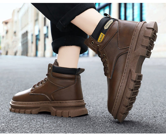 Botas Martin Altas para Hombre Estilo Británico de Trabajo - Image 30