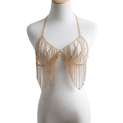 Bikini con Cadena de Cristales y Flecos - Image 5