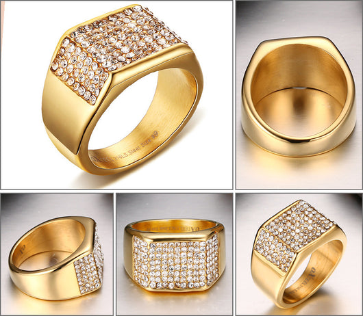 Anillo para Hombre de Acero de Titanio con Diamante - Image 4