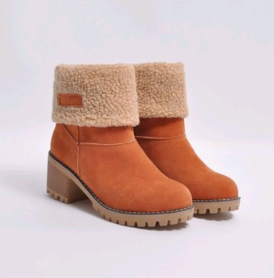 Botas de Nieve Caña Media con Talón Reforzado en Gamuza - Image 10