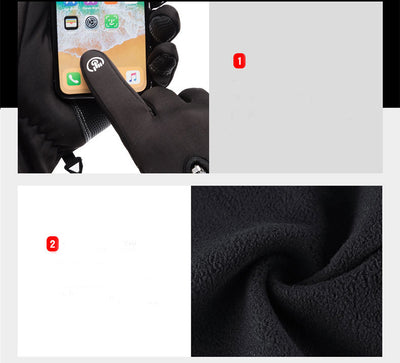 Guantes de Invierno Táctiles Antideslizantes Unisex Impermeables y Cortavientos para Ciclismo y Deportes - Image 13
