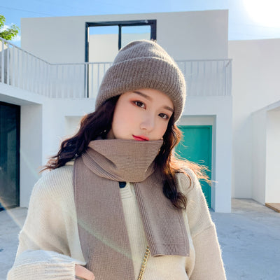 Conjunto de Gorro y Bufanda de Lana con Pelaje de Conejo - Image 29
