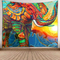 Tapiz de Elefante con Rayos de Sol - Decoración Artística para el Hogar