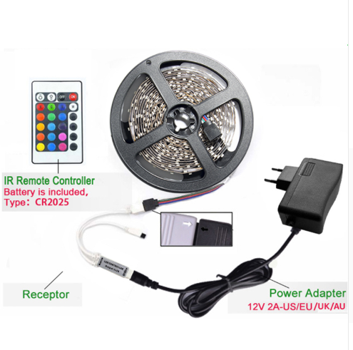 Kit Controlador LED RGB 300 Luces IP65 con Control Remoto 44 Teclas - Image 13