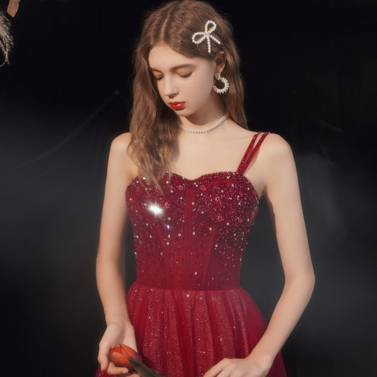 Vestido Rojo de Ceremonia para Niña - Diseño Elegante - Image 2