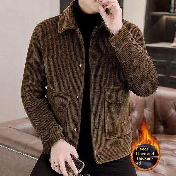 Chaqueta de Pana Casual Elegante para el Trabajo