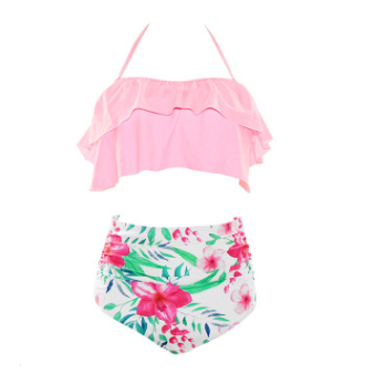Bikini de Cintura Alta con Estampado Digital - Traje de Baño Sexy Dividido - Image 3