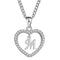 26-letter zircon heart necklace26-letter zircon heart necklace Plateado M