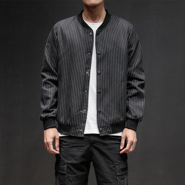 Chaqueta Deportiva Retro con Rayas - Estilo Universitario Hong Kong