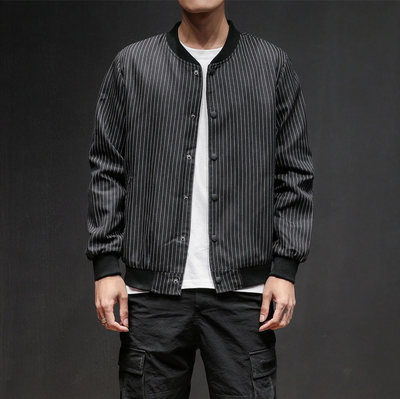 Chaqueta Deportiva Retro con Rayas - Estilo Universitario Hong Kong