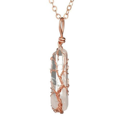 Collar Árbol de la Vida en Cristal Blanco - Image 10