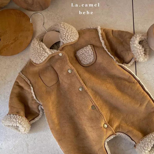Pijama Tipo Jumpsuit de Felpa para Niños - Estilo Coreano - Image 2