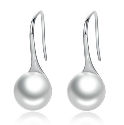 Aretes de Plata Esterlina S925 con Perla Negra - Diseño Personalidad Femenino - Image 5