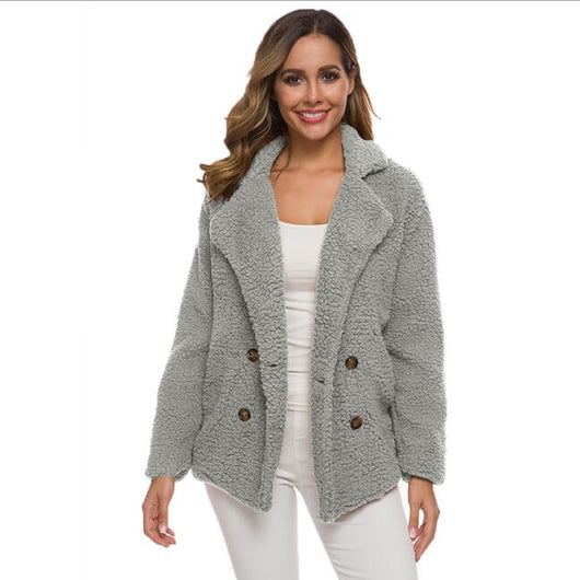 Blusa Elegante de Botones con Cuello Solapa para Otoño e Invierno - Image 9