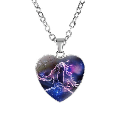 Collar con Dije de Corazón del Zodiaco para Mujer - Image 6