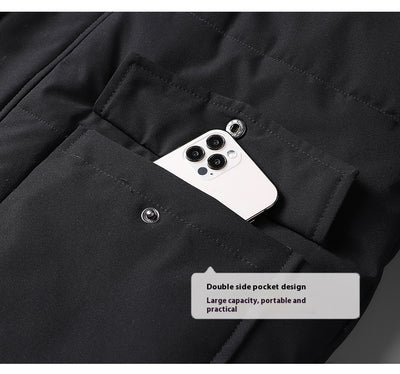 Abrigo Acolchado Térmico para Hombre Adulto Mayor - Chaqueta Gruesa con Capucha - Image 22