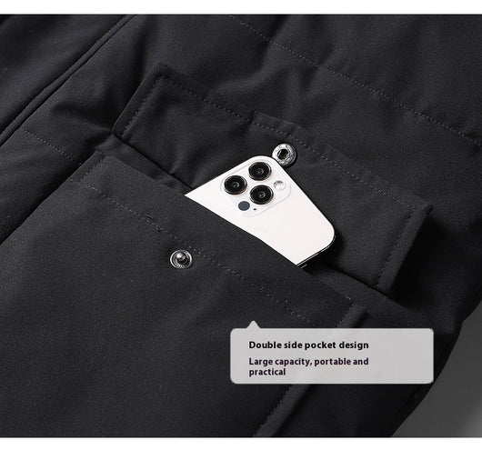 Abrigo Acolchado Térmico para Hombre Adulto Mayor - Chaqueta Gruesa con Capucha - Image 22