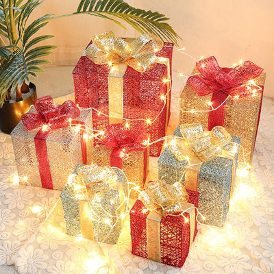 Juego de 3 Cajas de Regalo Hierro Forjado Navideño - Image 4