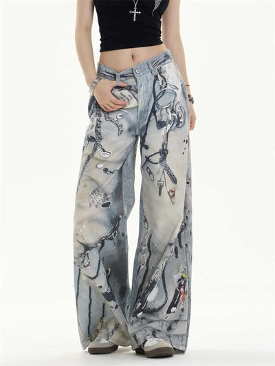 Pantalones Vaqueros Rectos de Pierna Ancha con Múltiples Bolsillos - Image 6