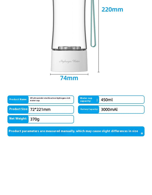 Vaso Generador de Agua Hidrogenada con Esterilización por Luz UV - Image 5