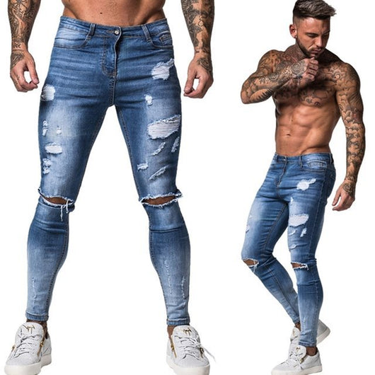 Pantalones Jeans Patchwork Fit Clásico para Hombre - Image 29