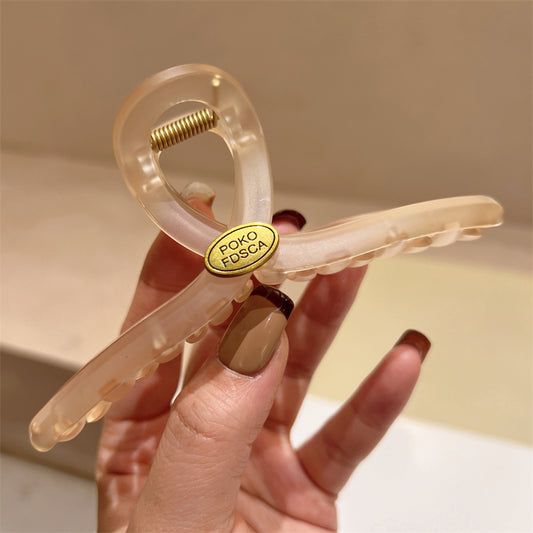 Pinzas para Cabello Ovaladas Grandes Dorado Antiguo Distressed Marrón Otoño