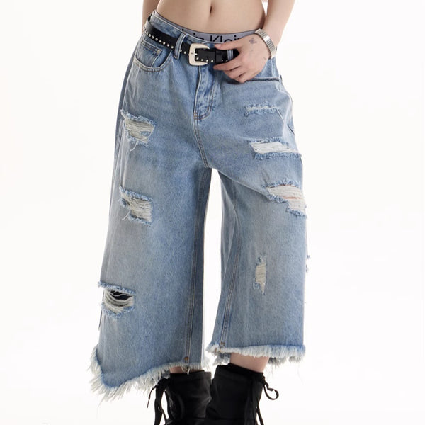 Jeans Rotos Estilo Retro Americano para Chicas