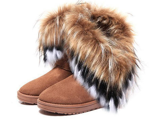 Botas de Invierno para Mujer con Pelaje de Zorro y Conejo - Calidez Premium - Image 3