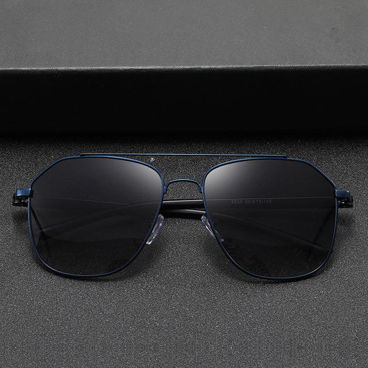 Gafas de Sol Aviador con Doble Puente Marco Grande - Image 8