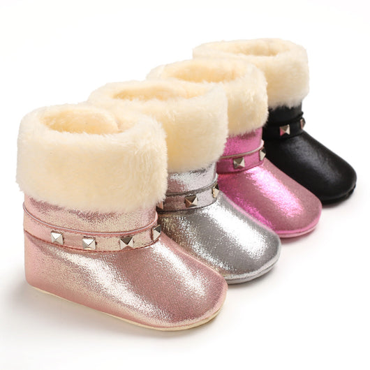 Botas de Nieve y Zapatos Cálidos de Algodón para Bebé