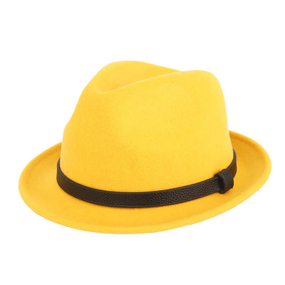 Sombrero Caballero Británico de Lana Pura con Ala Corta Enrollada - Otoño e Invierno - Image 4