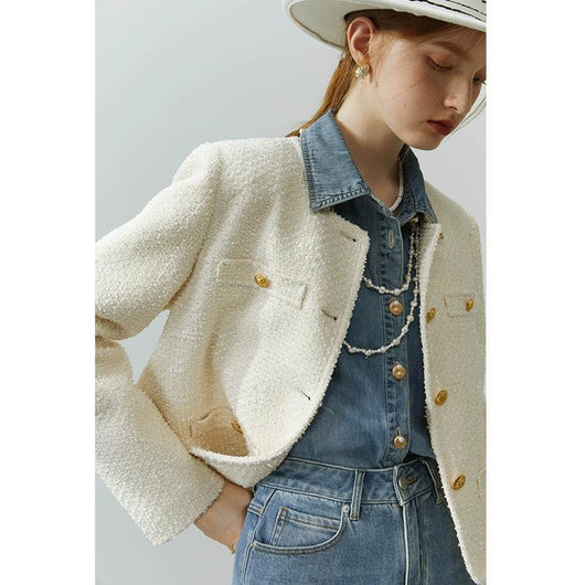 Chaqueta Camisa Denim Azul Suave con Efecto Bandage para Mujer - Image 3