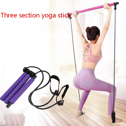 Bastón de Pilates Extensible de Tres Secciones