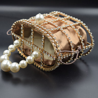 Bolso de Noche Cesta Metálica con Cristales - Estilo Diosa Coreana - Image 6