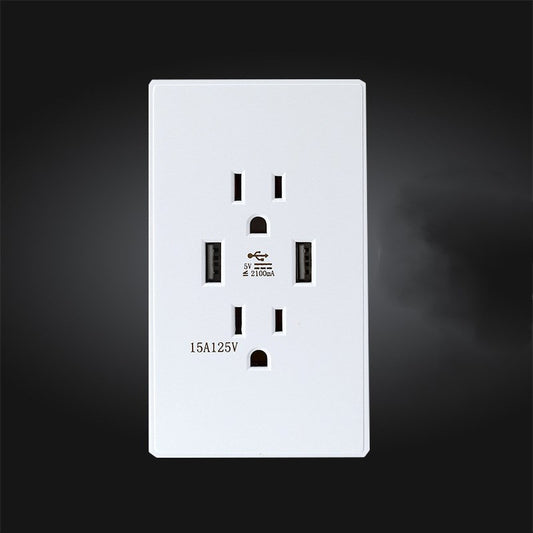 Panel de Tomacorriente Estándar US con Puerto USB Integrado