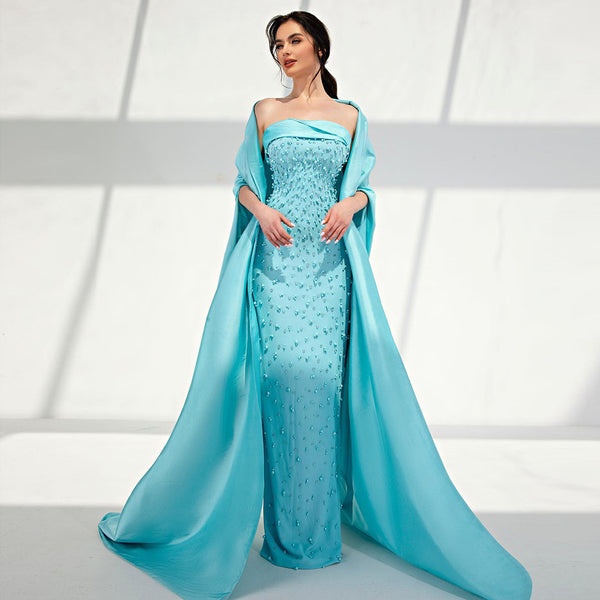 Vestido Shawl con Lentejuelas para Fiestas y Eventos