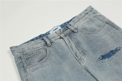 Jeans Hombre Rotos Deslavados con Bordado Artesanal - Image 14